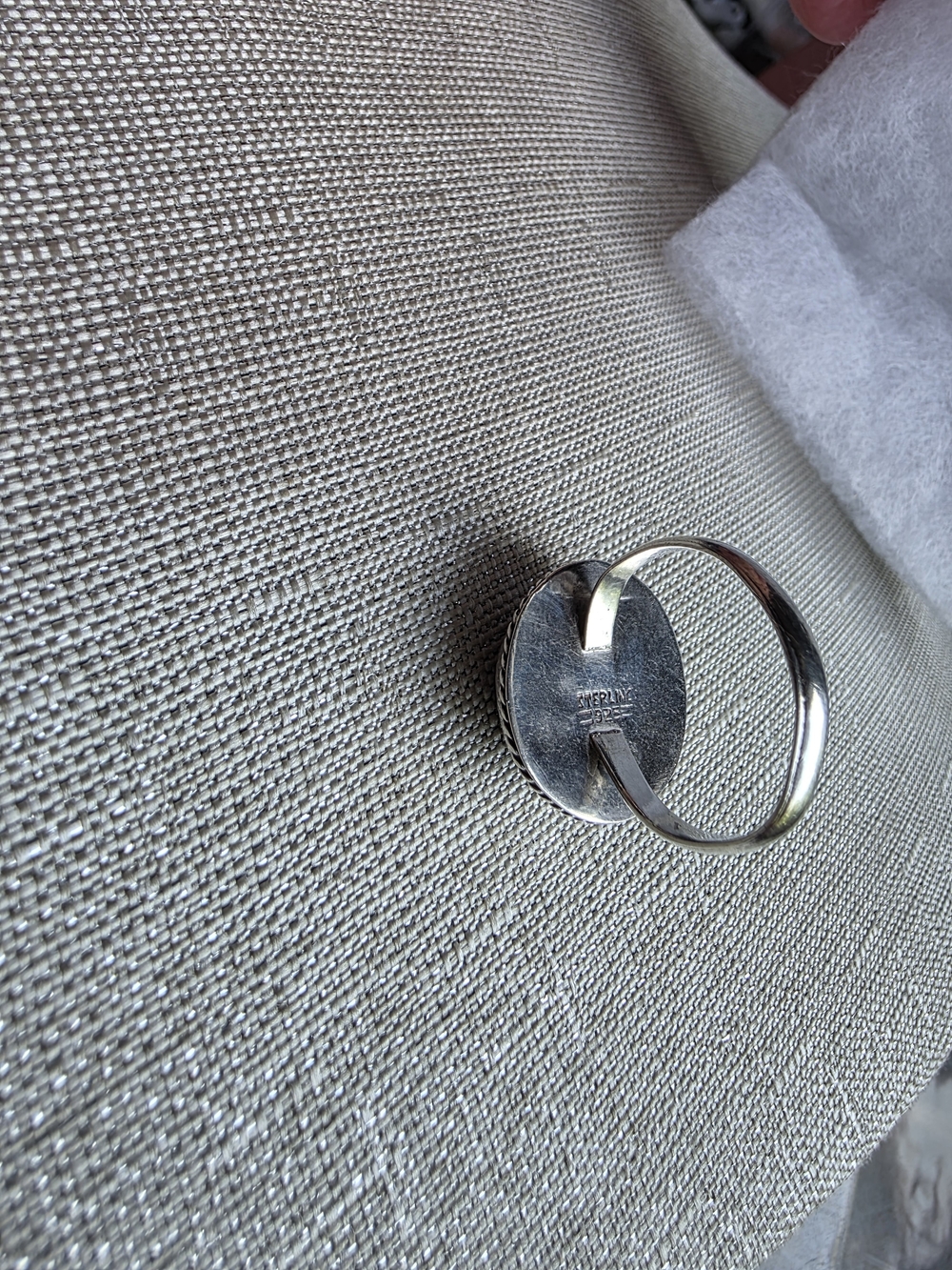 Sterling Silver Black Onyx Oval Men's Ring Size 11.5 - Picture 7 of 16